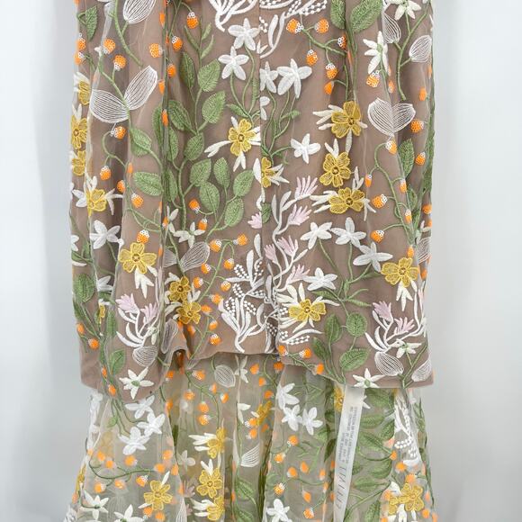 ELLIATT | NWT Experience Maxi Dress in Multi Floral Embroidered Tiered Gown S - Picture 13 of 16